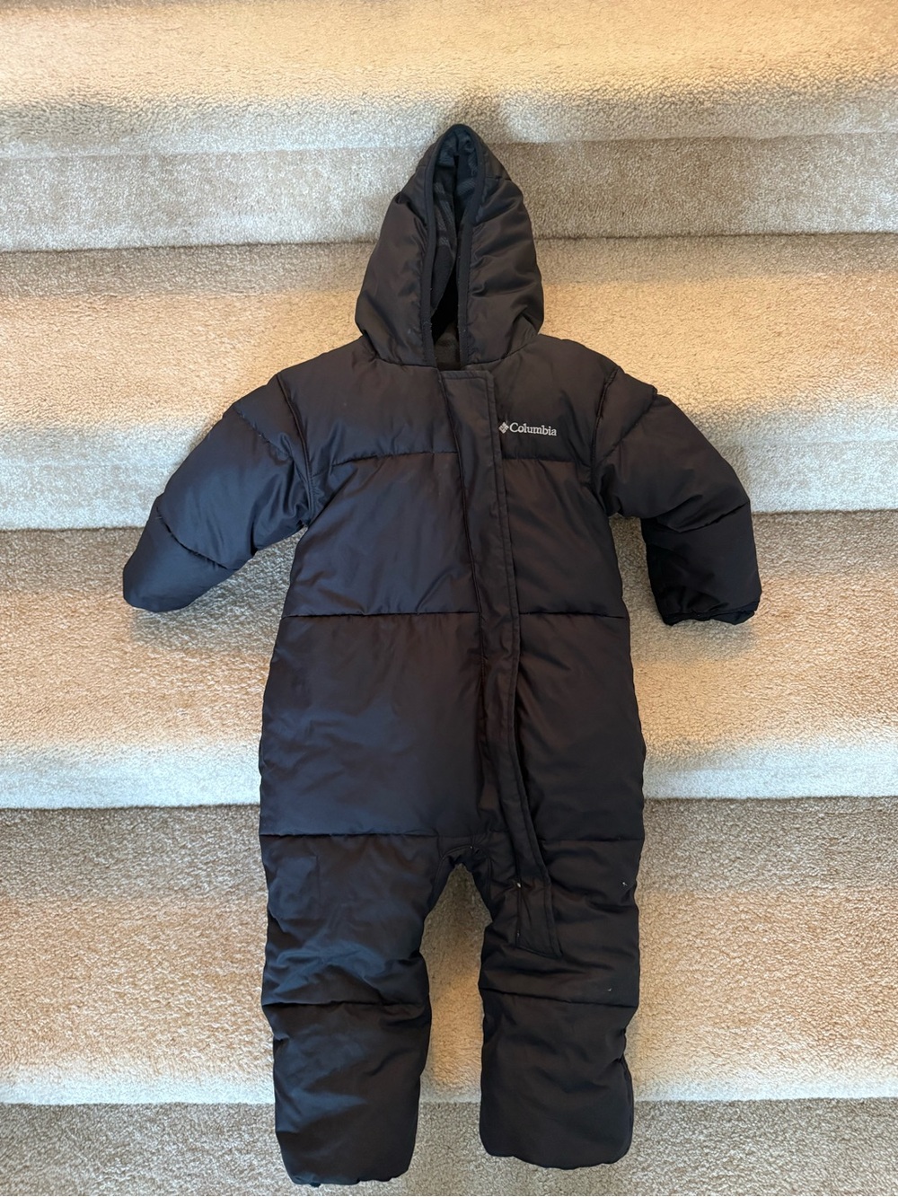 Columbia Black Hooded Insulated Bunting 18-24 Months